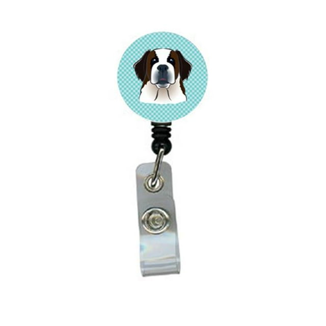 Damier Bleu Saint Bernard Badge Rétractable