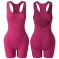 thumbnail image 5 of Riecok Plus Size Shapewear Bodysuit Seamless Stretchy Sleeveless Jumpsuits Solid Spaghetti Strap Workout Yoga Shapewear, 5 of 5