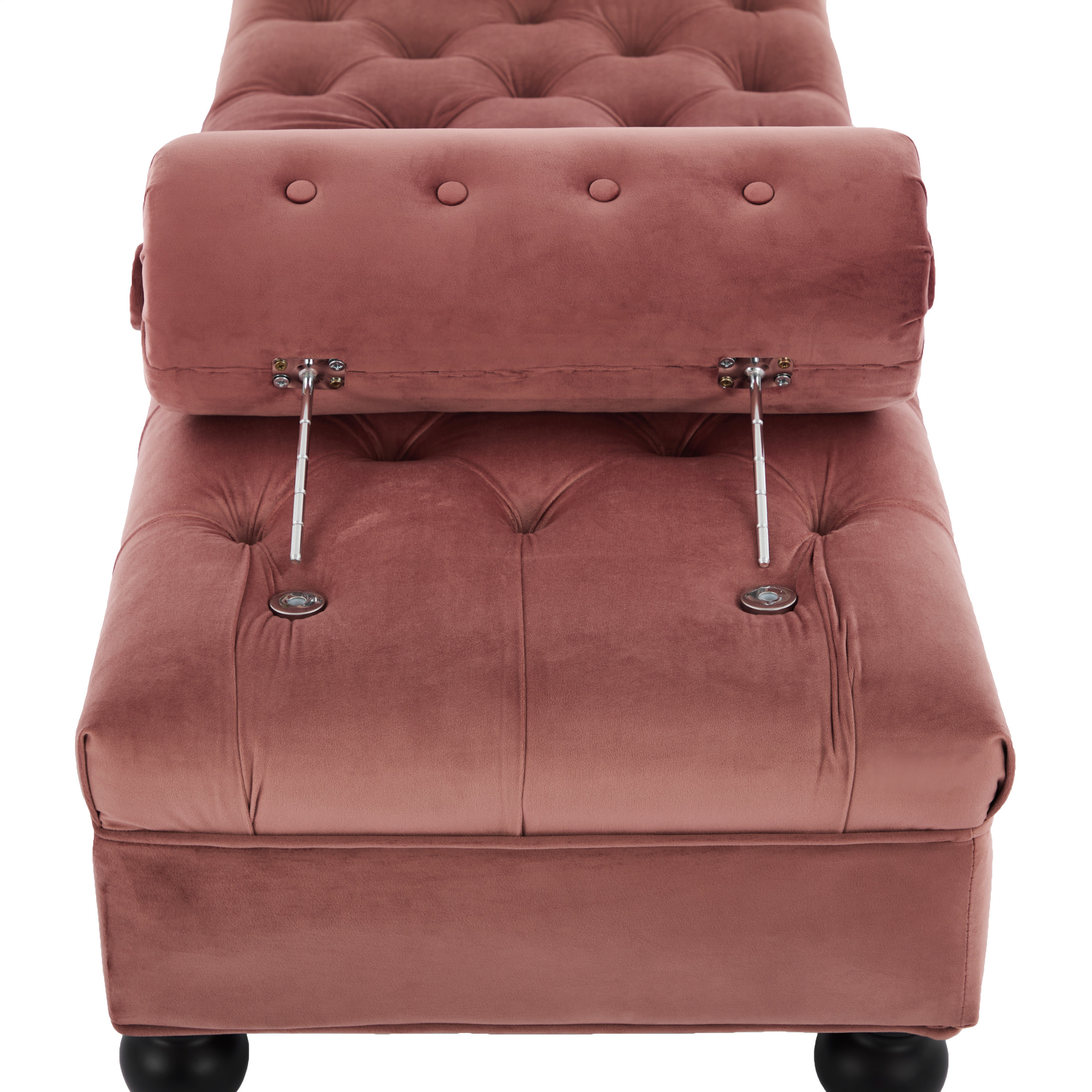 Christopher Knight Home 60" Modern Velvet Upholstered Bench with 2 Detachable Pillows, Comfy Ottoman, Pink