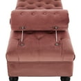 thumbnail image 5 of Christopher Knight Home 60" Modern Velvet Upholstered Bench with 2 Detachable Pillows, Comfy Ottoman, Pink, 5 of 12