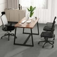 thumbnail image 6 of Costway 63" Large Dining Table for 4-6 People with Wavy Edge Heavy-duty Metal Frame Coffee, 6 of 10