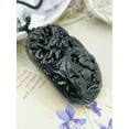 thumbnail image 6 of K-KED Jade Obsidian Dragon Charm Pendant Necklace Beads Cord Handmade Carved Gemstone, 6 of 9