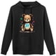 thumbnail image 1 of Sudadera con capucha y estampado de oso de peluche "Joy", mezcla de algodón suave, manga larga, estilo informal para todas las edades, 1 of 5
