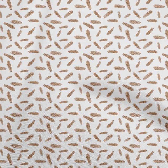 oneOone Polyester Spandex Light Brown Fabric Star & Baubles Sewing Material Print Fabric By The Yard 56 Inch Wide