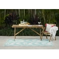 thumbnail image 7 of Momeni Riviera Transitional Aqua Indoor Outdoor Rug 2'7" X 7'6" Runner, 7 of 7