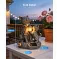 thumbnail image 4 of Yinghao 9.8" Solar Cat Resin Garden Statues Outdoor Lights with Lanterns Waterproof Animal Figurine Outside Decorations for Yard Ornaments Unique Gift, 4 of 9