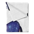 thumbnail image 2 of Celestial Soft Flannel Fleece Throw Blanket, Zodiac Capricorn Name Sign with Woman and Constellation Print, Cozy Plush for Indoor and Outdoor Use, 70" x 90", Violet and Multicolor, by Ambesonne, 2 of 5