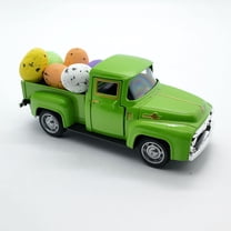 Easter Truck Toy & Decor – 1:32 Scale Mini Pickup with Colorful Eggs | 3 Age Kid-Friendly Play Toy | Metal Truck Decorations | Easter Holiday Decor for Home, Shelf & Festive Displays (Green)