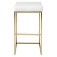 thumbnail image 3 of Home Square Chi 29.75" Faux Leather Bar Stool in White and Gold - Set of 3, 3 of 4