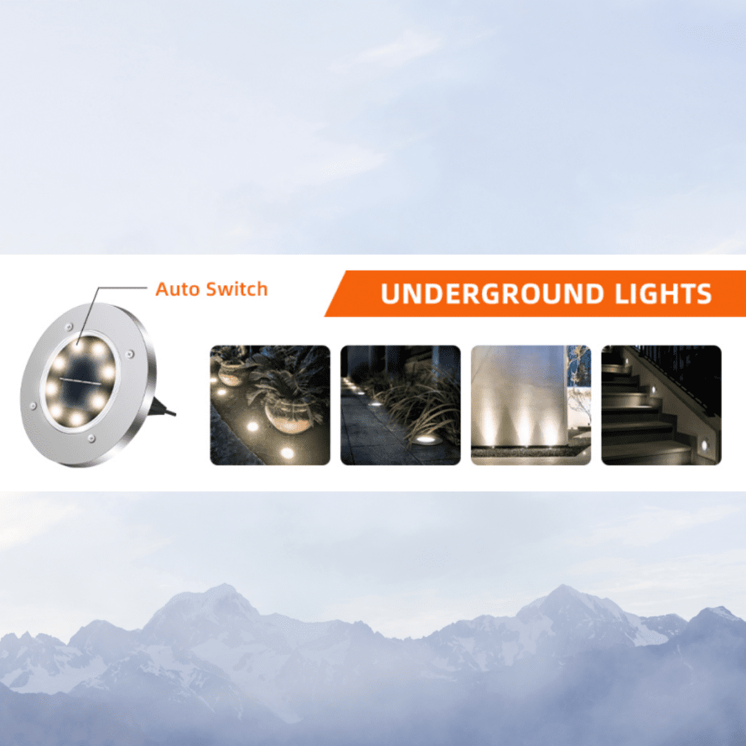 24PCS Solar Ground Lights - Outdoor Waterproof LED Path Lights, White Light for Courtyards & Lawns