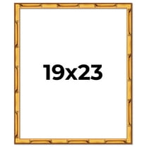 19x23 Frame Gold Bamboo Solid Wood Picture Frame | 1 Inch Moulding Width | Interior Frame Depth