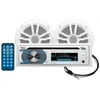 Boss-Boss Audio Mck508wb.6 Marine Stereo & 6.5" Speaker Kit - White