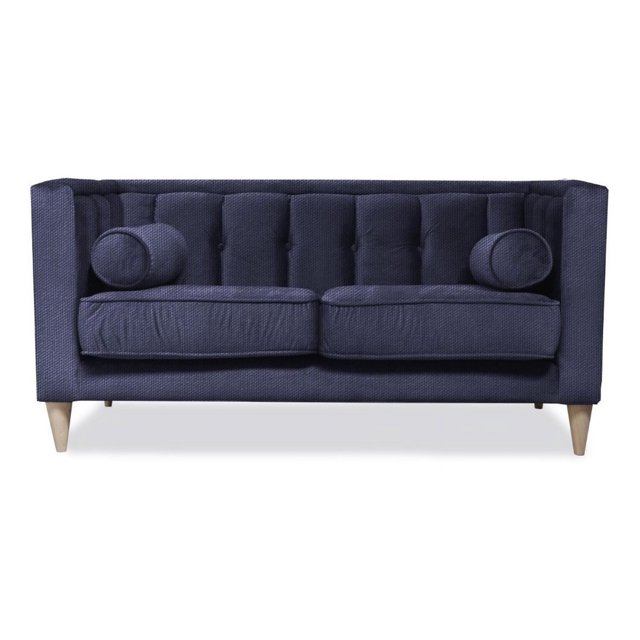 Love Seat Poole SofaMatch, Tela Quantum, Patas Natural azul