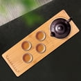 thumbnail image 4 of Bandeja de té de bambú, tetera de bambú portátil de forma rectangular, tablero de té de mesa, diseño de última generación, 4 of 12