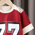 thumbnail image 4 of Gubotare Kids Outfits Girls 2 Piece Outfits Fashion Tracksuits Short Sleeve Tshirts and Loose Casual Shorts with Pockets Sets Size 7-8 (Red,7-8 Years), 4 of 5