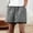#0358-Gray, variant on Womens Linen Blend Shorts, Solid Casual Summer Bottoms, Elastic Waist Comfy Pocket Pants, Breathable 5 Inch Shorts Gift