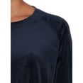 thumbnail image 4 of Time and Tru Women's Velour Lounge Sweatshirt, 4 of 5