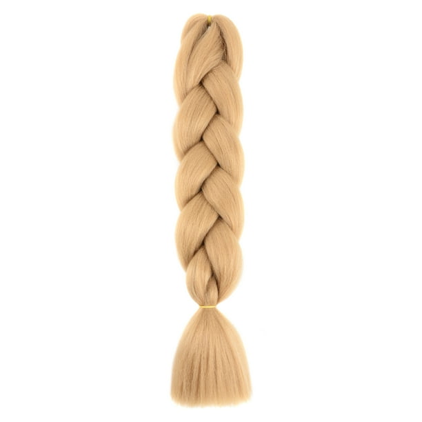 XmhyTop-A Extensiones de cabello trenzado ombré de 60 cm, 3 piezas de cabello trenzado sintético de color sólido para peinados diarios y de fiesta, color caqui