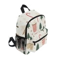 thumbnail image 2 of FORMRS School Backpack with Front Zippered Pocket 12" Student Travel Daypack, Beige Christmas Cups, 2 of 6