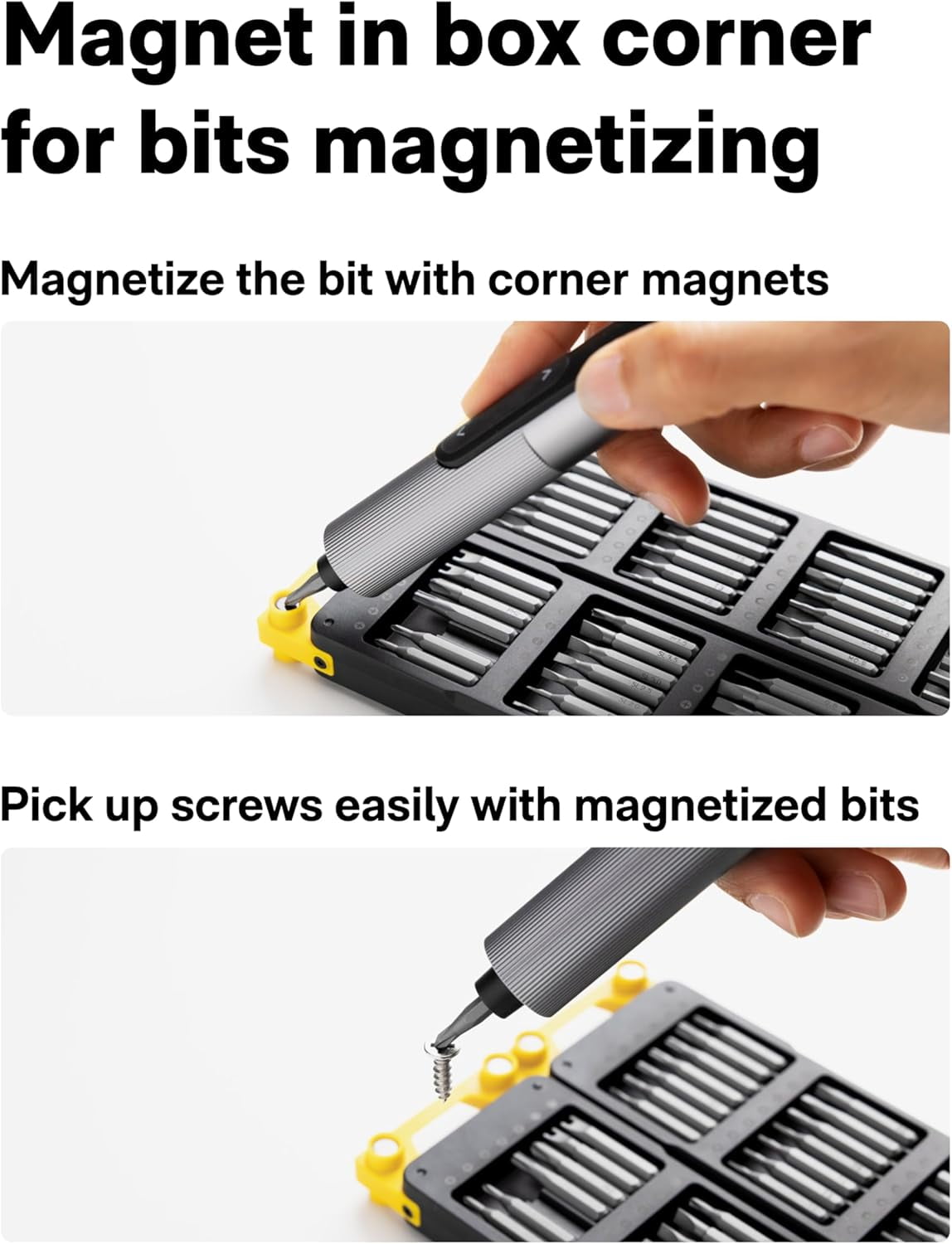 HOTO SNAPBLOQ™  Master 56Pcs Electric Screwdriver Set, 3 Torque Settings Led Light, Electric Precision Screwdriver for Electronics, Phone, Laptop, Diy