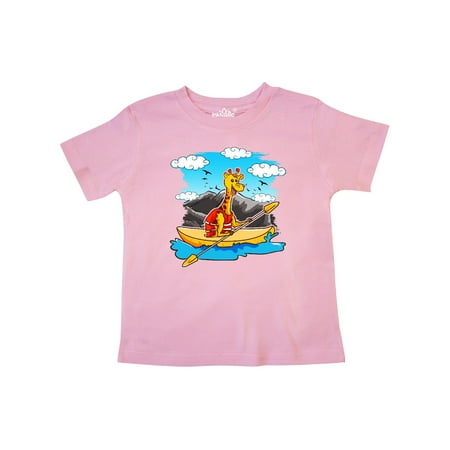 

Inktastic Kayaking Kids Giraffe Kayak Gift Toddler Boy or Toddler Girl T-Shirt