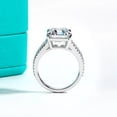 thumbnail image 5 of Silvago Jewel 2.1 Ct Emerald Cut Diamond Wedding Rings for Her - 14K White Gold Over Rings - Split Shank Engagement Promise Rings for Women's - Silver Clearance Wedding Rings - Baby Shower Gifts, 5 of 9