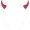 Red, variant on Devil Horns Headband Gothic Glitter Horn Hairband Headwear Halloween Party Horns Headbands For Woman
