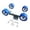 blue, variant on S SERENABLE Boat Trailer Roller Marine Accessory Parts for Ship Trailers Warehouses black