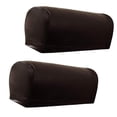 thumbnail image 3 of 2 Pares De De Reposas De Sofá De Muebles Elásticos De Cuero PU Antideslizante Café Baoblaze Protector de la funda del reposabrazos del sofá, 3 of 8