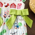 thumbnail image 7 of CAICJ98 Baby Girl Romper Farm Chicken Onesie Outfit Ruffle Smocked Bow Bodysuit Western Country Infant Newborn Summer Clothes (Light Pink,0-3 Months), 7 of 7