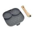thumbnail image 2 of 4 Hole Frying Pan, Anti Scalding Heat Resistant Black Omelet Pan  For Kitchen For Gas And Induction Cooker Black, 2 of 8