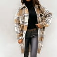 thumbnail image 4 of Fashion Plaid Botton Jackets for Womens 2024 Plus Size Casual Pockets Printed Long Sleeve Tops Jacket Plaid Coat, 4 of 8