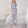 thumbnail image 5 of Wukai Watermelon Print Women's Pajama Set - Soft Long Sleeve Sleepwear for Comfort and Style-, 5 of 9