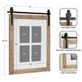 thumbnail image 3 of Kate and Laurel Cates Farmhouse Wooden Collage Picture Frame, 21x26 Matted to (4) 5x7, Rustic Natural Brown, Photograph Frame Fitting Four 5x7 Images with Barn Door-Inspired Design, 3 of 8