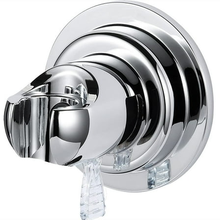 USIONE Suction Shower Head Holder, Relocatable Handheld Showerhead Holder, Chrome, Suitable for Installation On Smooth Surfaces