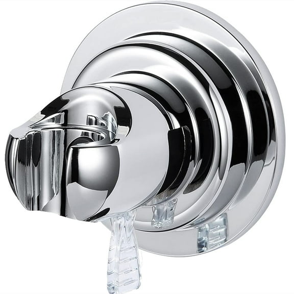 USIONE Suction Shower Head Holder, Relocatable Handheld Showerhead Holder, Chrome, Suitable for Installation On Smooth Surfaces