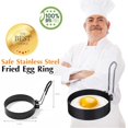 thumbnail image 3 of 2Pcs Stainless Steel Egg Crepe Mold Rings, 2026 New! Homng Egg Non Stick Ring Round Egg Pancake Maker Cooker Ring Cooking Tool for Frying Mcmuffin Or Shaping Eggs, 3 of 9