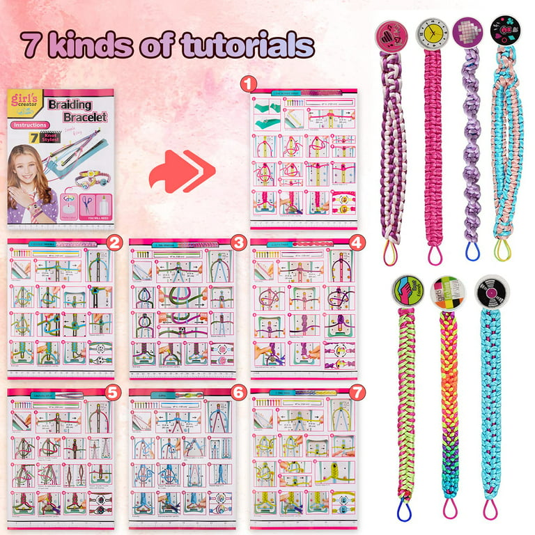 Pearoft Friendship Bracelet Kit for Girl Gift, Birthday Gifts for Girls Age  3-12 Kids Bracelets Bead Kit Craft Toy Gift for 3 4 5 6 7 8 9 10 11 12