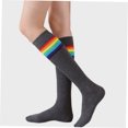 thumbnail image 3 of WEAVILUX 1 Pair Women's Warm Grey Knee Socks Cotton Blend Winter Socks Comfortable and, 3 of 7