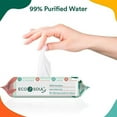 thumbnail image 3 of ECO SOUL 100% Tree Free Premium Baby Wipes | 4 Pack of 64 | 256 Count | 99% Purified Water, Hypoallergenic, Eco-Friendly, Biodegradable Baby Wipe, Sustainable, Organic, 3 of 10