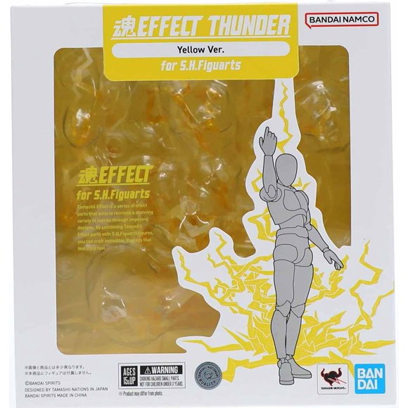 Tamashii Effect 6 Inch Scale Action Figure S.H. Figuarts - Effect Thunder Yellow Version Reissue