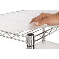 HSS Shelf Liners for 16" x 16" Shelf (2pcs) & Basket (2pcs), Clear Plastic