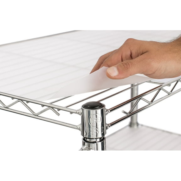 HSS Shelf Liners for 16" x 16" Shelf (2pcs) & Basket (2pcs), Clear Plastic