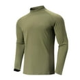 thumbnail image 2 of COSFO Athletic Men Sweatshirts Long Sleeve Solid Pullover Mock Neck Shirts Loose Fit Casual Stretch Lightweight Tops for Men, 2 of 6