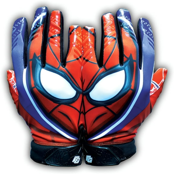 Football Gloves - Lupine Spider Tacky Grip Skin Tight Football Gloves- Pro Elite Super Sticky Performance - Adult and Youth Sizes