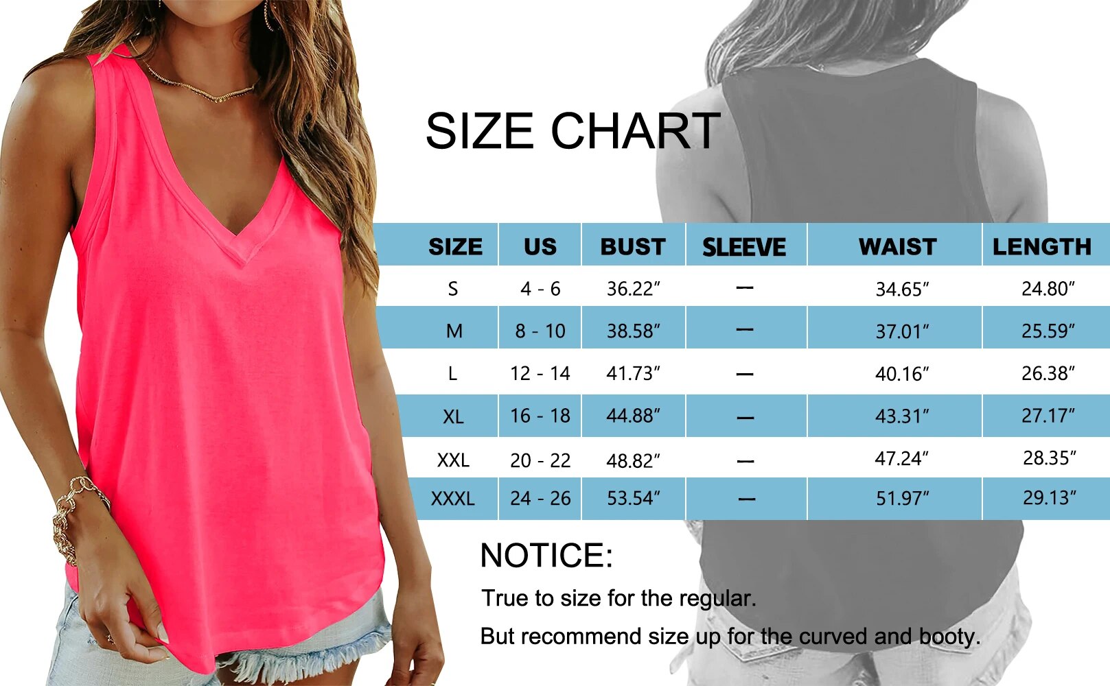 MOSHU Women's Deep V-Neck Flowy Summer Tank photo 5