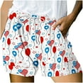thumbnail image 4 of Haoxianjian 4th of July Shorts for Women Drawstring Hight Waist Shorts Travel Summer Active Loose Lightweight Short Pants Trendy Dressy Lounge Hot Beach Shorts Casual Multiple pockets S-XXL, 4 of 6