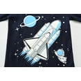 thumbnail image 4 of FEDPOP Toddler Boys Glow in the Dark Pajamas Space Graphic Sleepwear Kids Cotton Pjs 3T, 4 of 8