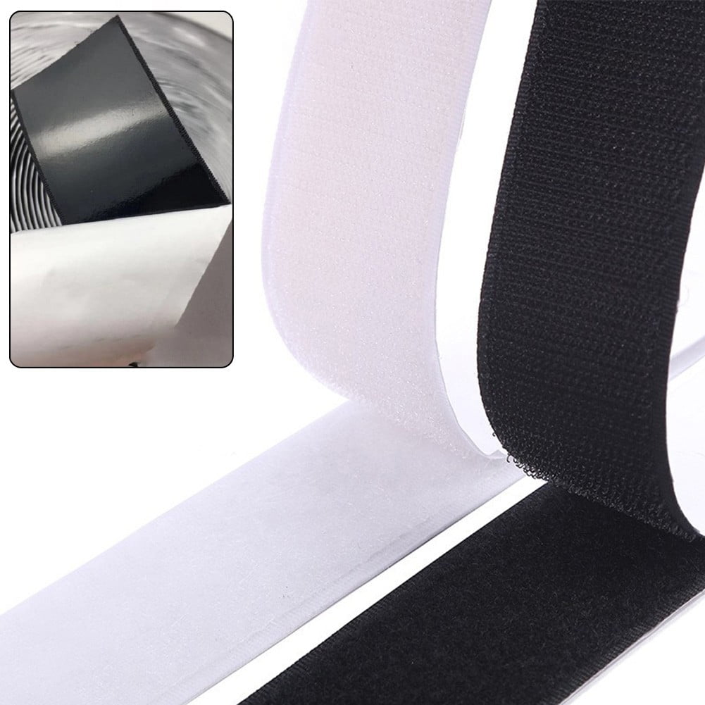 3ft Nylon Velcro Roll Double Sided Black Adhesive Strong Self-Adhesive Hook and Loop Tape Roll Sticky Back Strip Velcro Tape