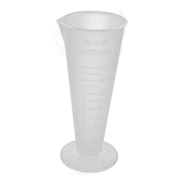 Laboratory Clear Plastic Conical Liquidgraduated Beaker Measuring Cups 50ml